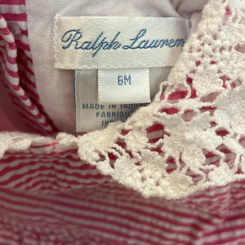 Ralph Lauren seersucker dress size 6 mths